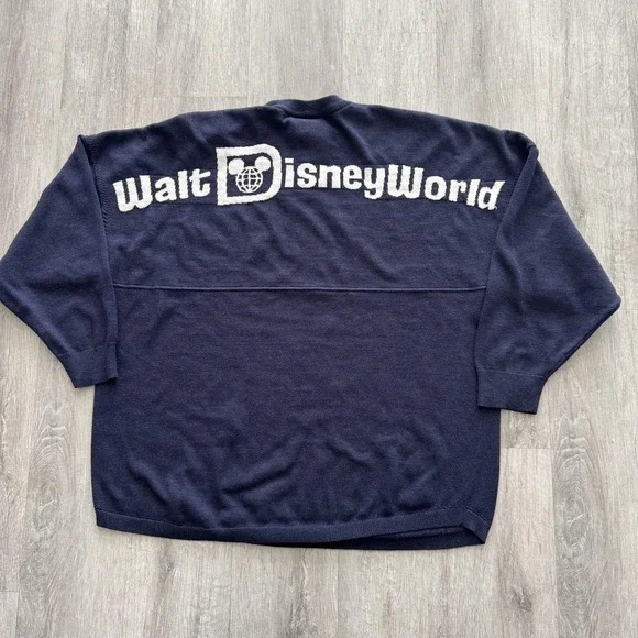 Disney Walt Disney World Spirit Jersey Sweater Womens Medium Blue Knit Pullover - Picture 6 of 6